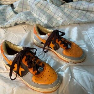 Bape Orange and Brown Sneakers